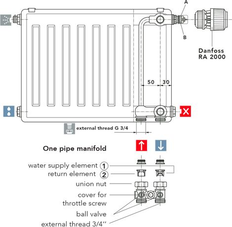 Vogel Noot K/VK нижнее подключение