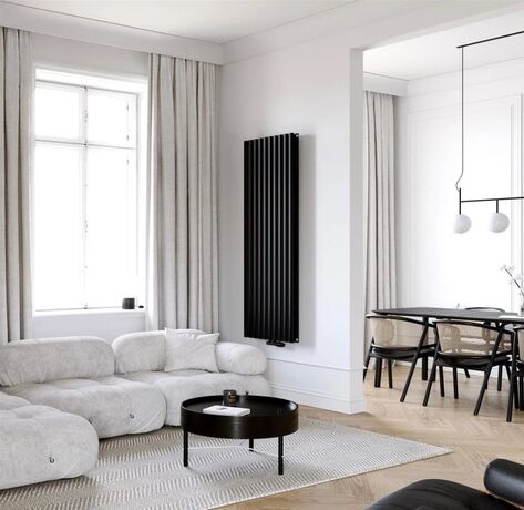 Трубчатий радіатор Luxrad Oval (чорний структурний)