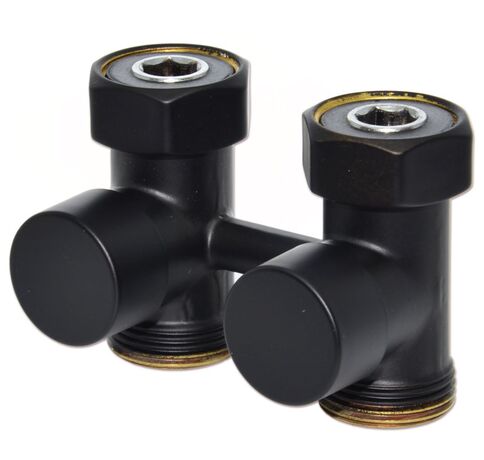 V725CB Carlo Poletti прямий кран нижнього підключення чорний