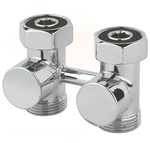 V725CB Carlo Poletti радіаторний кран нижнього підключення хром