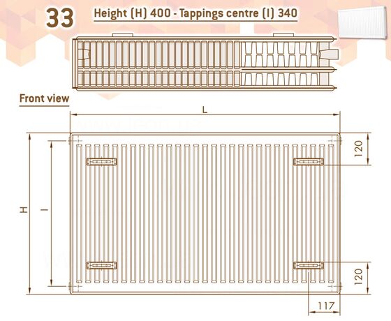 Сталевий радіатор DeLonghi Compact 33 тип