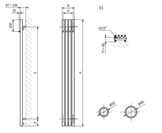 ЧЕртеж Terma ROLO HANGER E