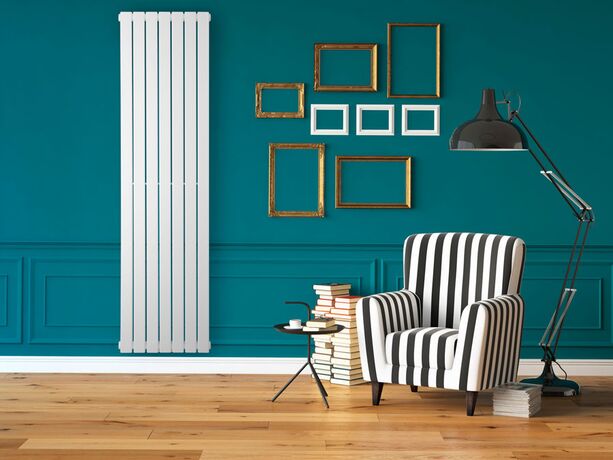 Betatherm Blende Single, вертикальный, белый в интерьере