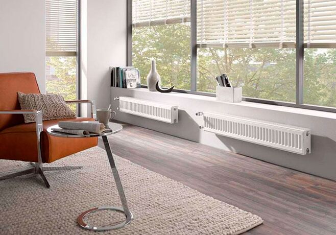 Низкий радиатор Kermi Profil 200 (боковое подключение)