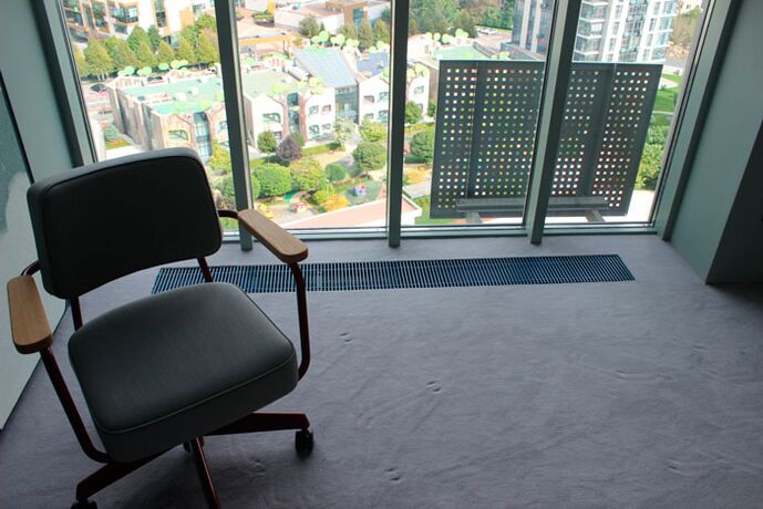 Внутрипольный конвектор Cooltherm Altherm в интерьере