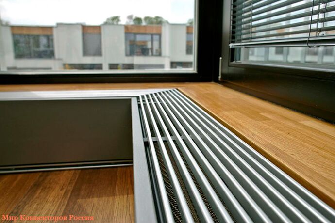 Угловые внутрипольные конвекторы