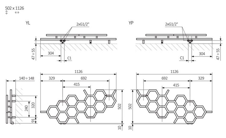 Terma Hex, подключение 2