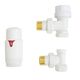 Комплект термостатичний кутовий білий Warm Well