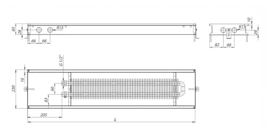 Carrera М - конвектор с маленькой глубиной